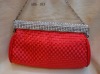 woman's satin clutch evening bag _V