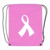 women breast cancer nylon advertising drawstring bags charity promotion