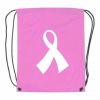 women breast cancer nylon advertising drawstring bags charity promotion