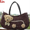 women coffee straw with bear bag