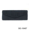 women new design black pleated evening bags 2012