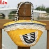 women's fashion yellow straw bag