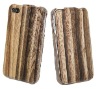 wood style leather case for iphone 4