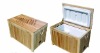 wooden food for family and outer door cooler box