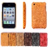 wooden leather case for iphone 3gs