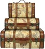 wooden & leather suitcase (wooden craft)(wooden box)