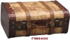 wooden & leather suitcase (wooden craft)(wooden box)