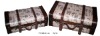 wooden & leather suitcase (wooden craft)(wooden box)