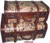 wooden suitcase (antique suitcase)(travel case)