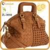 woven leather satchel bag