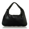 woven pu leather hobo bag