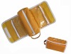 yellow 600d toilet travel kit bag and cosmetic bag