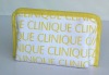 yellow printing pvc zipper gift bag