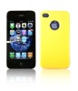 yellow solid gel case for iphone 4/4S