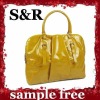 yellow sparkly sequinned fashion PU leather bag