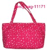 young girl's red canvas shoulder bag