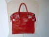 young lady fashion handbags red PU leather