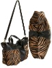 zebra handbag with pu trim