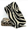 zebra leather travel purse wallet