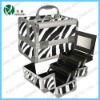 zebra makeup case with mirror makeup train case