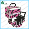 zebra makeup case with mirror makeup train case