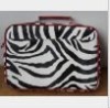 zebra-stripe briefcase  leather business bag  laptop bag