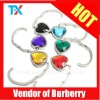 zinc alloy bag hanger with heart shape