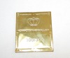 zinc alloy gold plated name plate