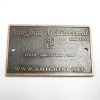 zinc alloy name plate