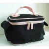 zipper black make up case