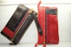 zipper  leather purse